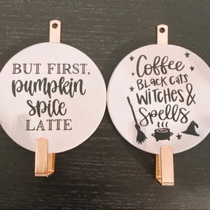 Coffee mug hangers.